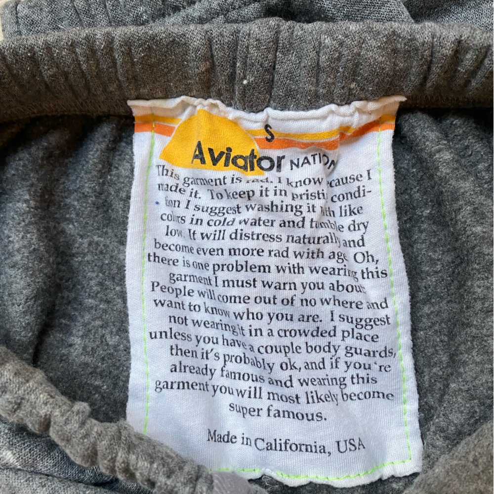 Aviator Nation Gray Sweatpants with Rainbow Stripes - Picture 2 of 2